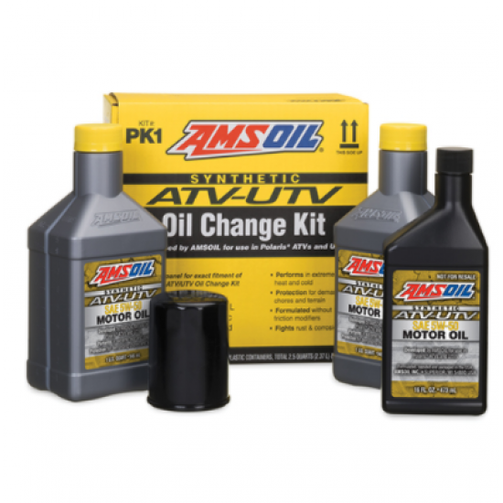 AMSOIL  ATV/UTV Oil Change Kit 5W-50 Synthetic and 1 Oil Filter FREE SHIPPING